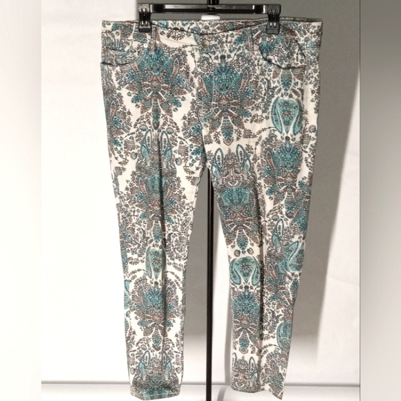 JCP Paisley Pants Women Size 16W - Picture 1 of 3